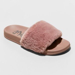 2 Pairs of New Mad Love Slides - Mauve & Black